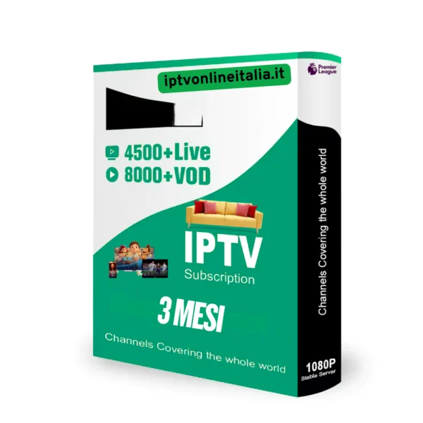 IPTV Online Italia – Abbonamento 3 Mesi: Accesso Illimitato a TV in Diretta, Film e Sport!